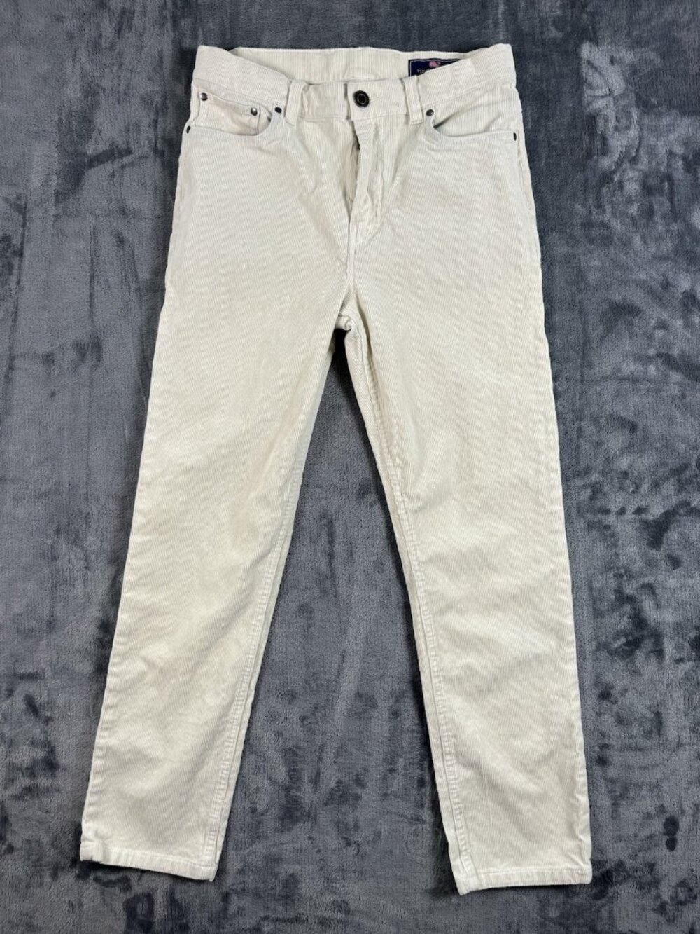 Vineyard Vines Ivory White Corduroy Pants Woman's Size 14 Cotton Blend Preppy